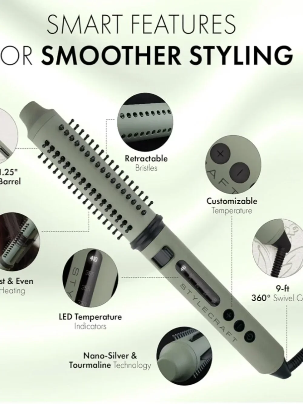Love u best hair dryer & Stylecraft 2 n 1 ceramic barrell styling brush and wand